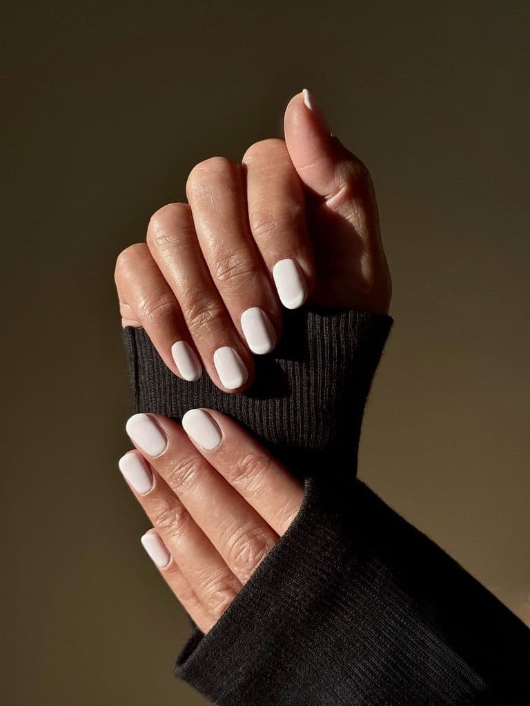 Manicured hands close up